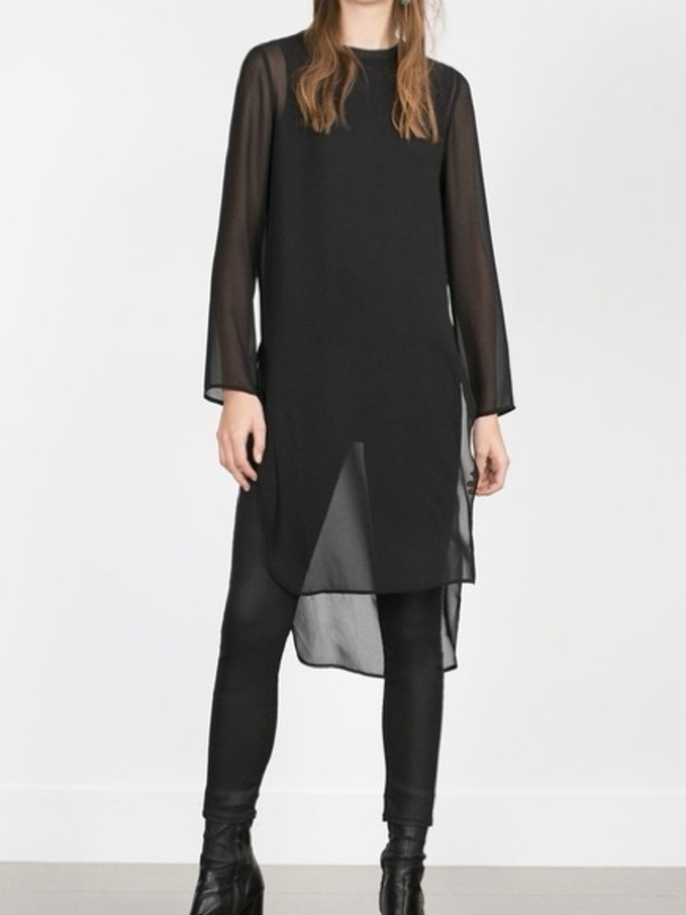 ZARA Sheer Layered Tunic